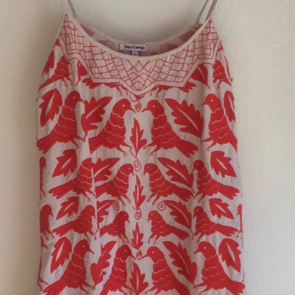 Juicy Couture Heavily Embroidered Silk Dress